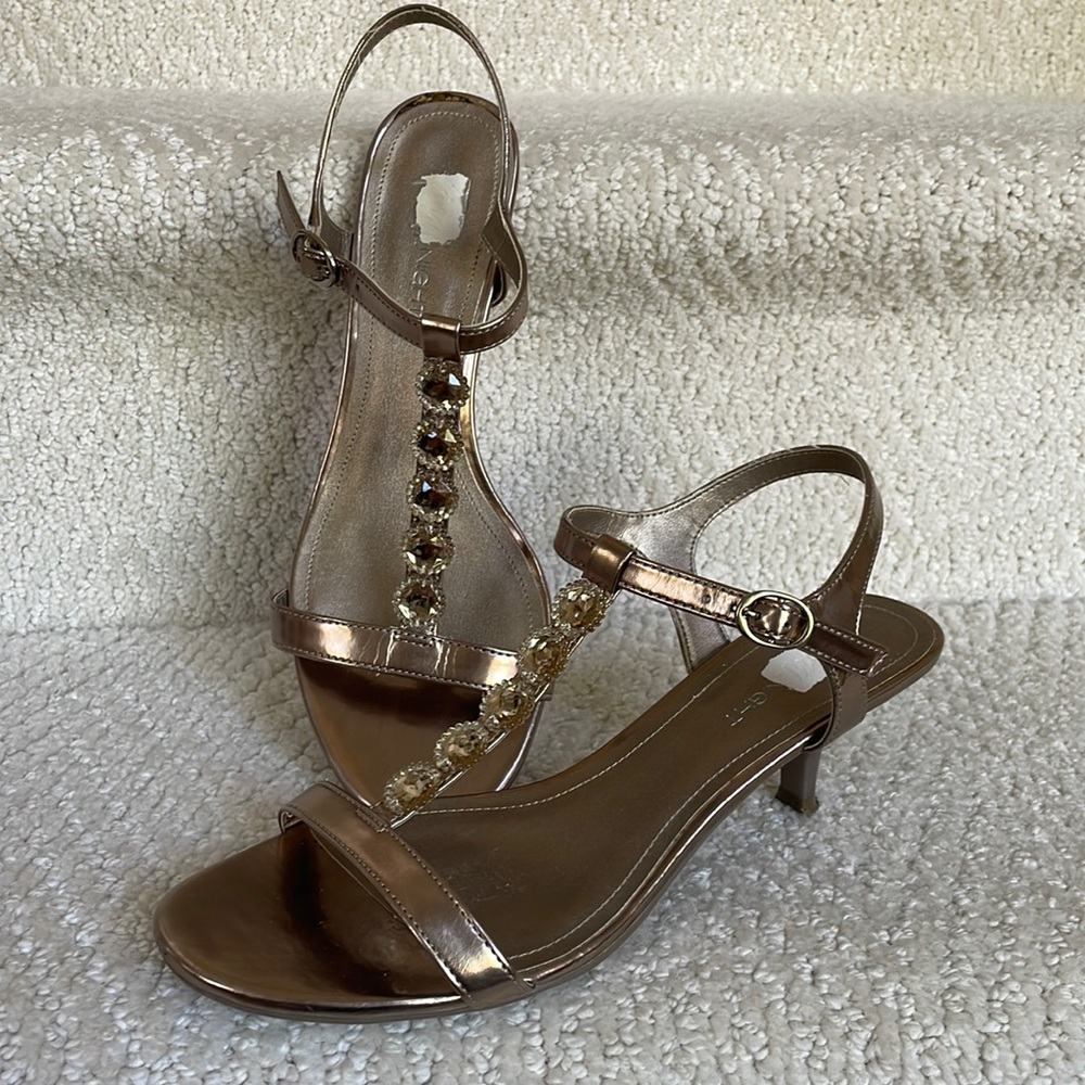 Fioni Night kitten heel jewel sandal